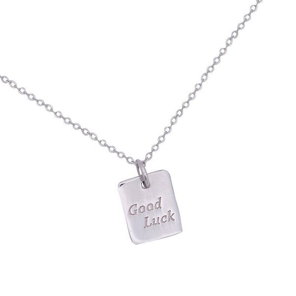 pendant necklaces personality design good luck titanium steel necklace fashion wild geometric letter brand clavicle chain female, Silver
pendant necklaces personality design good luck titanium steel necklace fashion wild geometric letter brand clavicle chain female, Silver