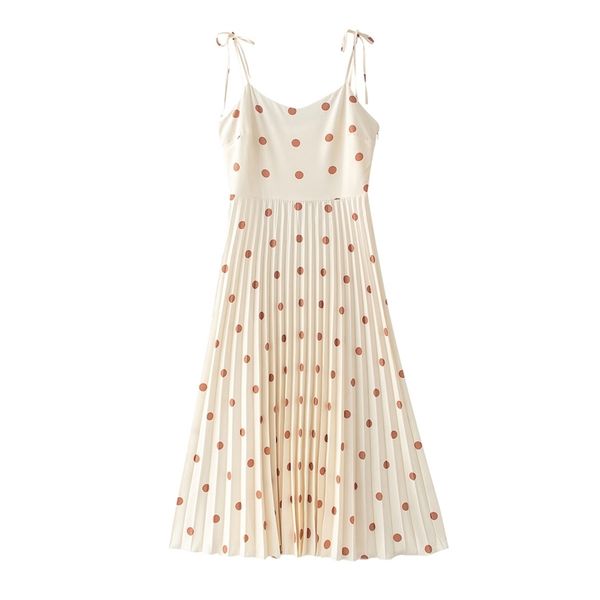 women summer dress spaghetti strap polka dots printed v-neck sleeveless a-line pleated holidays beach long chiffon 210524, Black;gray
women summer dress spaghetti strap polka dots printed v-neck sleeveless a-line pleated holidays beach long chiffon 210524, Black;gray