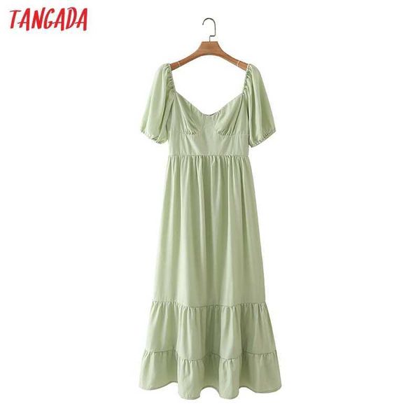 tangada summer women french style green long dress puff short sleeve ladies sundress 2m44 210609, Black;gray
tangada summer women french style green long dress puff short sleeve ladies sundress 2m44 210609, Black;gray