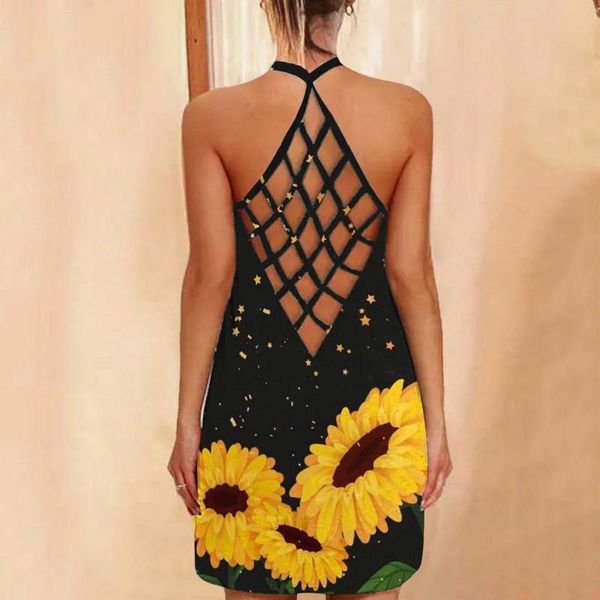 casual dresses sunflower print womens bohemian sleeveless plus size o-neck halter tank dress vestidos longos de verao, Black;gray
casual dresses sunflower print womens bohemian sleeveless plus size o-neck halter tank dress vestidos longos de verao, Black;gray