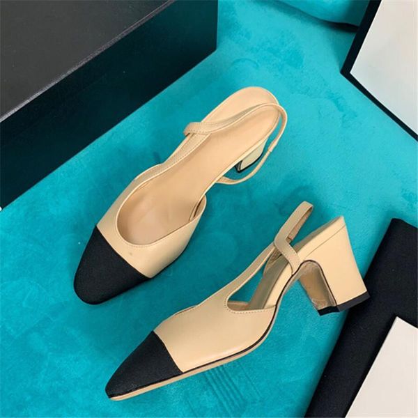 slingback women shoes block high heels pumps two tone sandalias mujer leather begie black zapatos de dress
slingback women shoes block high heels pumps two tone sandalias mujer leather begie black zapatos de dress