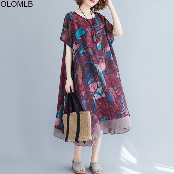 casual dresses 2021 plus size summer women chiffon dress loose short sleeve beach style vintage print elegant sundress 5xl, Black;gray
casual dresses 2021 plus size summer women chiffon dress loose short sleeve beach style vintage print elegant sundress 5xl, Black;gray