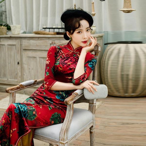 ethnic clothing baldauren plus size -4xl chinese improvement qipao women's printed cheongsam dress autumn gold velvet long daily, Red
ethnic clothing baldauren plus size -4xl chinese improvement qipao women's printed cheongsam dress autumn gold velvet long daily, Red