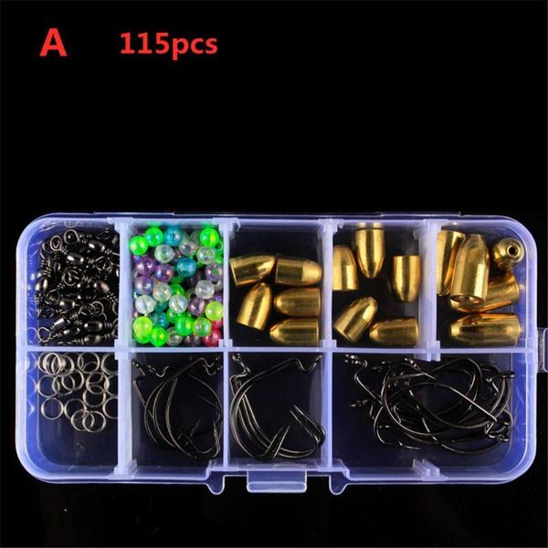 115pcs/set fishing set lure freshwater sea copper connector carolina rig swimbaits artificial fishhook accessory hooks
115pcs/set fishing set lure freshwater sea copper connector carolina rig swimbaits artificial fishhook accessory hooks