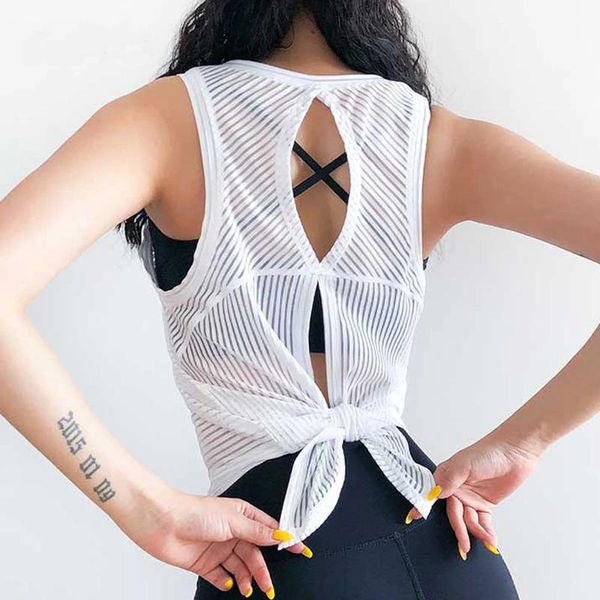 mesh open back yoga women sleeveless fitness sports t-shirts female gym running workout shirt clothing outfit
mesh open back yoga women sleeveless fitness sports t-shirts female gym running workout shirt clothing outfit