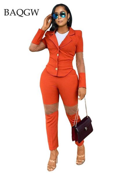women's two piece pants autum casual blazer set for women clothing mesh patchwork see through jacket office lady outfits 2ps matching, White
women's two piece pants autum casual blazer set for women clothing mesh patchwork see through jacket office lady outfits 2ps matching, White