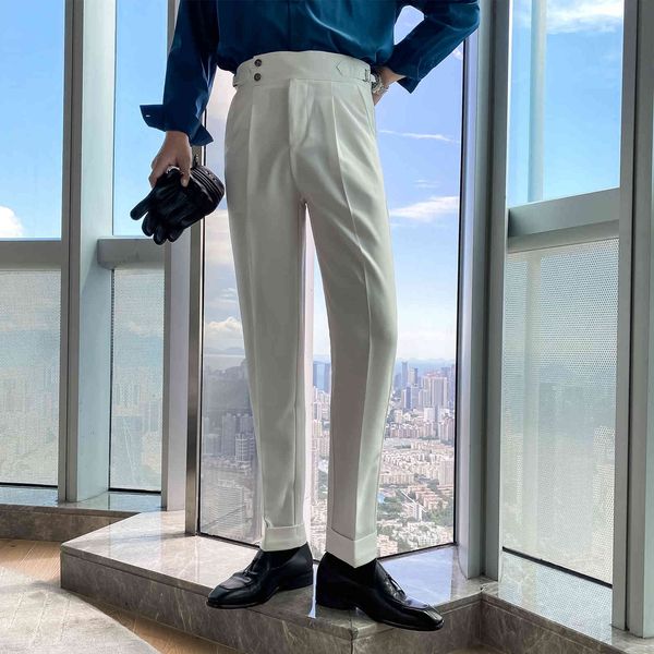 men's pants autumn business men's pants temperament solid color casual british trousers slim fit high waist wedding street wear, Black
men's pants autumn business men's pants temperament solid color casual british trousers slim fit high waist wedding street wear, Black