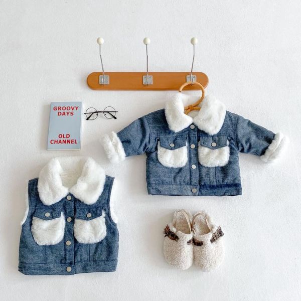 down coat winter baby girl warm thickening denim velvet fur hooded toddler girls outerwear cotton kids parkas children fashion cute jacket, Blue;gray
down coat winter baby girl warm thickening denim velvet fur hooded toddler girls outerwear cotton kids parkas children fashion cute jacket, Blue;gray
