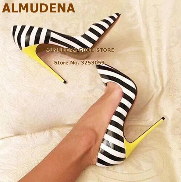 dress shoes almudena 12cm yellow heels zebra stripe pattern wedding women white/black colorized high heel pumps banquet size45
dress shoes almudena 12cm yellow heels zebra stripe pattern wedding women white/black colorized high heel pumps banquet size45
