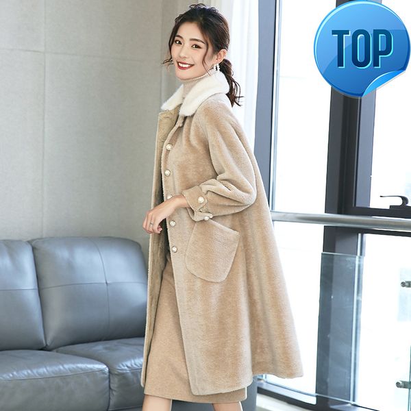 women's fur & faux coat real sheep shearing overcoat winter warm women sheap jacket long suede pu lining manteau femme hiver lx2525 fa, Black
women's fur & faux coat real sheep shearing overcoat winter warm women sheap jacket long suede pu lining manteau femme hiver lx2525 fa, Black