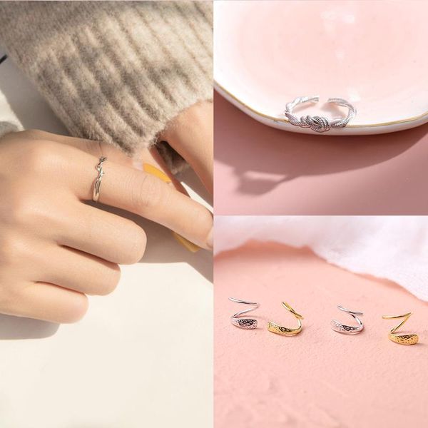 cluster rings 925 sterling silver pin twist and rotate the curve to hollow out ring, Golden;silver
cluster rings 925 sterling silver pin twist and rotate the curve to hollow out ring, Golden;silver