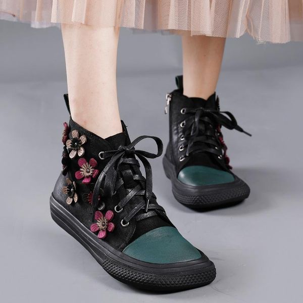 boots birkuir genuine leather women retro handmade flowers zippers ankle square toe shoes leisure ladies short, Black
boots birkuir genuine leather women retro handmade flowers zippers ankle square toe shoes leisure ladies short, Black