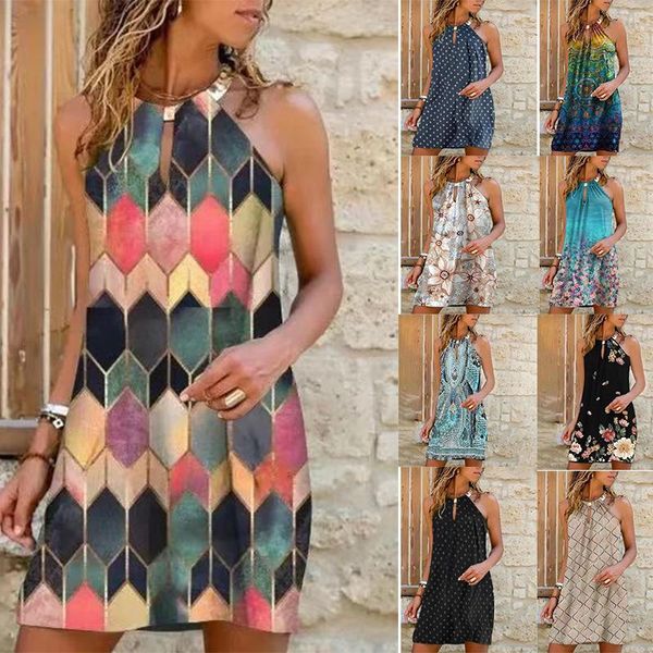 women's swimwear metal neck sleeveless printed dress summer cool beach holiday party cotton, White;black
women's swimwear metal neck sleeveless printed dress summer cool beach holiday party cotton, White;black