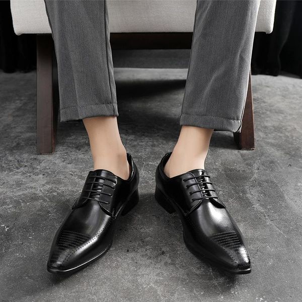 italian oxford shoes fashion brogue men leather formal dress man comfortable office party footwear, Black
italian oxford shoes fashion brogue men leather formal dress man comfortable office party footwear, Black