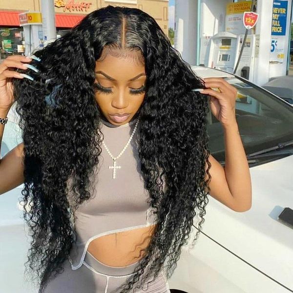 13x4 water wave lace front human hair wigs for black women pre plucked curly wig t part with baby m1, Black;brown
13x4 water wave lace front human hair wigs for black women pre plucked curly wig t part with baby m1, Black;brown