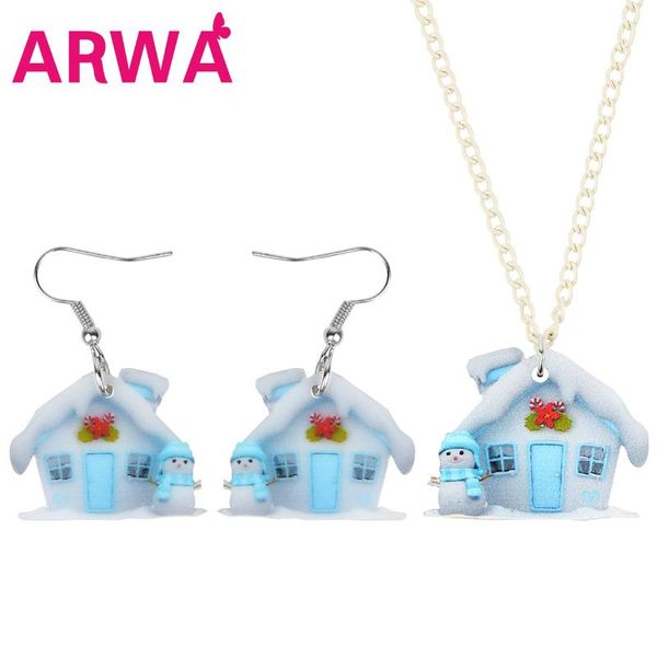 earrings & necklace arwa acrylic christmas anime snowman house jewelry sets printing women girl festival decoration gift, Silver
earrings & necklace arwa acrylic christmas anime snowman house jewelry sets printing women girl festival decoration gift, Silver