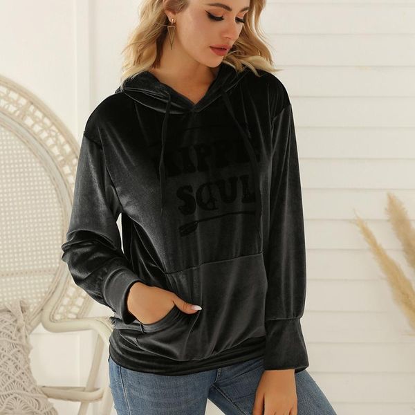 women's hoodies & sweatshirts vintage velvet fashion plus size long-sleeved blouse fall/winter warm fleece pullover hoodie, Black
women's hoodies & sweatshirts vintage velvet fashion plus size long-sleeved blouse fall/winter warm fleece pullover hoodie, Black