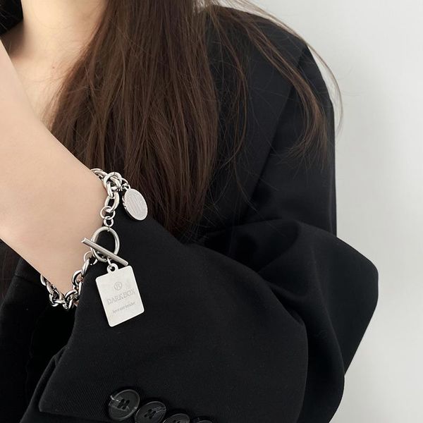 link, chain titanium steel do not fade bracelet female temperament online celebrity joker hip hop street jewelry disco dancing, Black
link, chain titanium steel do not fade bracelet female temperament online celebrity joker hip hop street jewelry disco dancing, Black