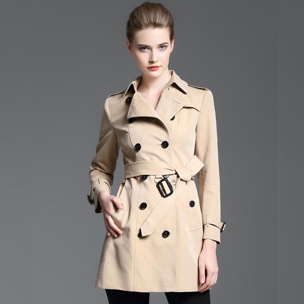women's trench coats 2021 winter b brand design coat women classic plaid lining england style elegant double breasted khaki outwears, Tan;black
women's trench coats 2021 winter b brand design coat women classic plaid lining england style elegant double breasted khaki outwears, Tan;black