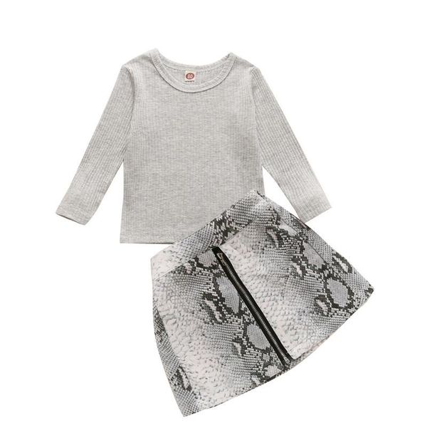 1-5y baby summer clothing girls clothes set long sleeve crew neck knit snakeskin print skirt outfits sets, White
1-5y baby summer clothing girls clothes set long sleeve crew neck knit snakeskin print skirt outfits sets, White