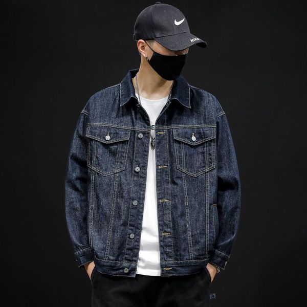 men's jackets 2021 spring autumn cotton denim jacket male fashion of the trend handsome outer clothes men plus large size, Black;brown
men's jackets 2021 spring autumn cotton denim jacket male fashion of the trend handsome outer clothes men plus large size, Black;brown