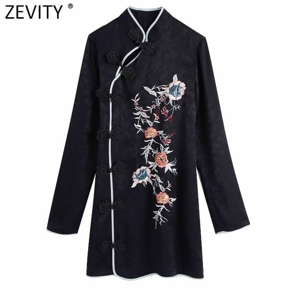 women chinese style cheongsam flower embroidery jacquard mini dress female long sleeve buckles casual slim vestido ds4800 210420, Black;gray
women chinese style cheongsam flower embroidery jacquard mini dress female long sleeve buckles casual slim vestido ds4800 210420, Black;gray