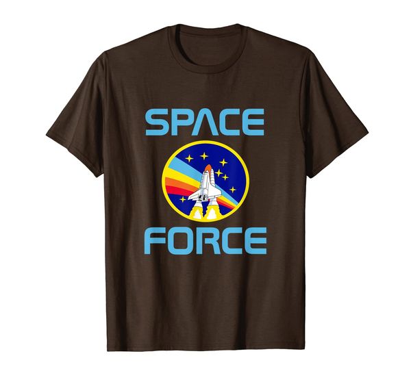 space force usa rainbow shuttle t-shirt, White;black 
space force usa rainbow shuttle t-shirt, White;black