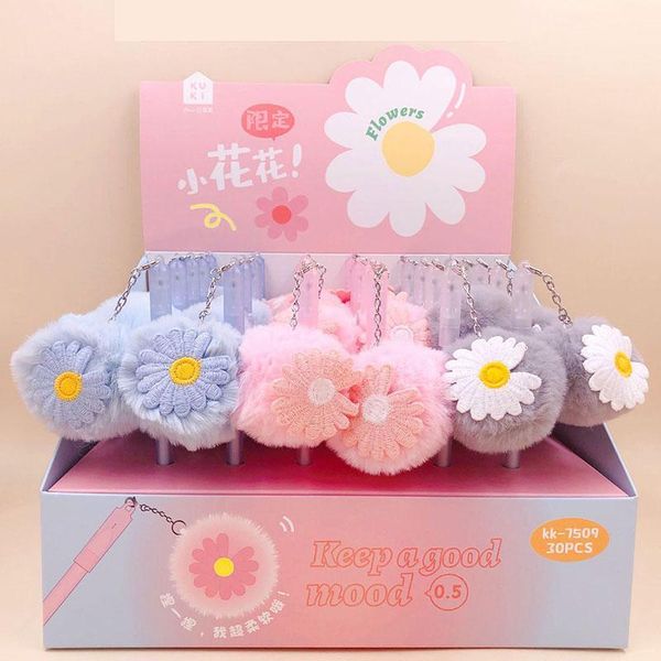 gel pens 30 pcs/lot kawaii daisy hairball pendant pen cute 0.5mm black ink neutral promotional gift stationery school supplies
gel pens 30 pcs/lot kawaii daisy hairball pendant pen cute 0.5mm black ink neutral promotional gift stationery school supplies