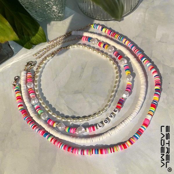 chains 4pcs/set rainbow clay irregular pearl letter beaded necklace for women handmade rice beads choker necklaces bohemian jewelry, Silver
chains 4pcs/set rainbow clay irregular pearl letter beaded necklace for women handmade rice beads choker necklaces bohemian jewelry, Silver