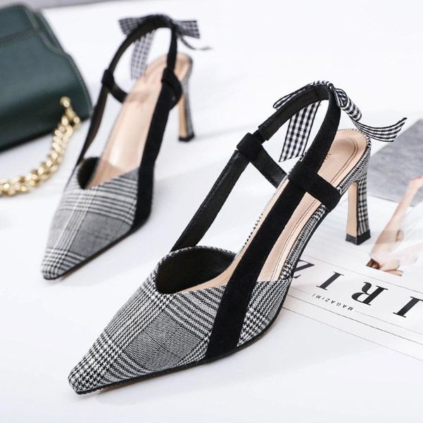 arrival plaid sandals women pointed toe high heels wild slim ol office ladies pumps shoes, Black
arrival plaid sandals women pointed toe high heels wild slim ol office ladies pumps shoes, Black