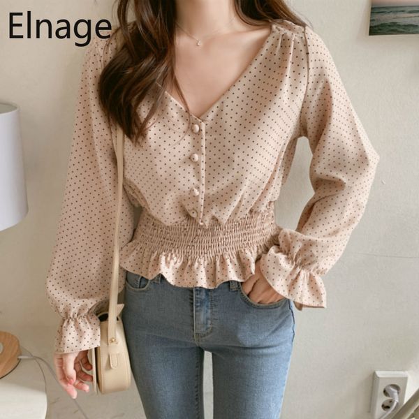 vintage v-neck flare sleeve polka dot women blouse shirts elegant front buttons slim waist ruffles female blusas 210429, White
vintage v-neck flare sleeve polka dot women blouse shirts elegant front buttons slim waist ruffles female blusas 210429, White