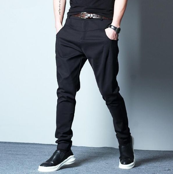 men's pants summer thin slim personality fashion men skinny casual harem pant feet trousers pantalones hombre cargo pantalon homme, Black
men's pants summer thin slim personality fashion men skinny casual harem pant feet trousers pantalones hombre cargo pantalon homme, Black