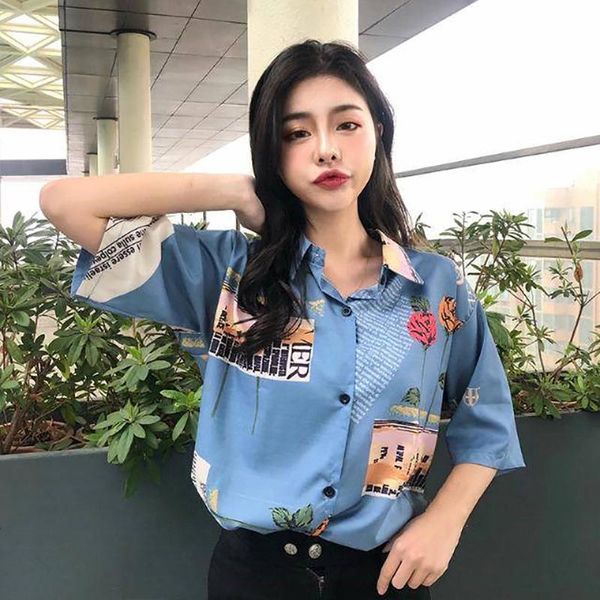 summer girls retro sweet blouse rose print short sleeve blouses shirts women floral chiffon loose women's &, White
summer girls retro sweet blouse rose print short sleeve blouses shirts women floral chiffon loose women's &, White