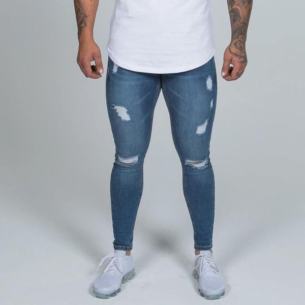 men's jeans spray on ripped pants fashion super skinny gym sports stretch denim elastic european jeansy, Blue
men's jeans spray on ripped pants fashion super skinny gym sports stretch denim elastic european jeansy, Blue