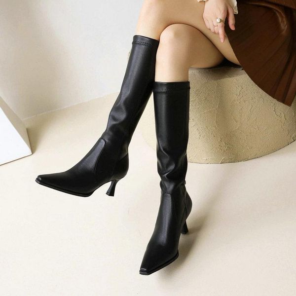 boots ladies fashion ly zipper spring autumn knee high square toe women's shoes winter simple pu alien heel long, Black
boots ladies fashion ly zipper spring autumn knee high square toe women's shoes winter simple pu alien heel long, Black