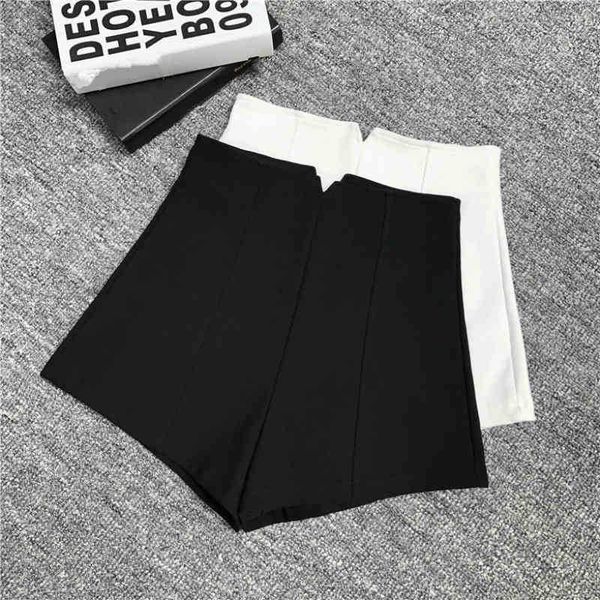 women's shorts korean high waist women autumn winter streetwear wide leg a-line casual zipper black white femme 64qv, White;black
women's shorts korean high waist women autumn winter streetwear wide leg a-line casual zipper black white femme 64qv, White;black