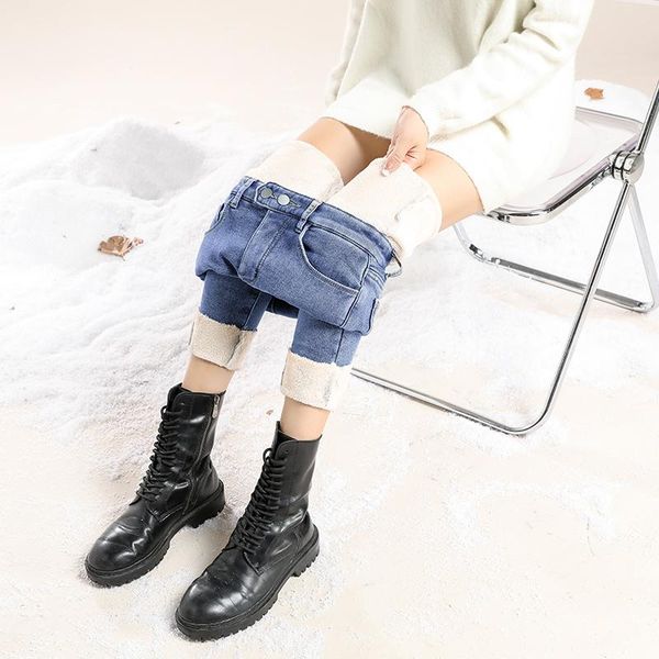 women's jeans plus velvet thickened high waist women 2021 autumn and winter all-match pencil pants elastic slim feet, Blue
women's jeans plus velvet thickened high waist women 2021 autumn and winter all-match pencil pants elastic slim feet, Blue