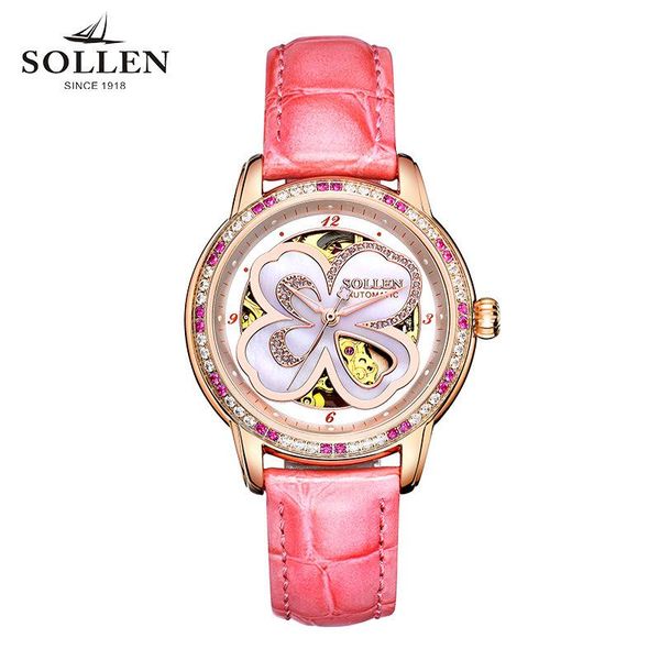 wristwatches watches women gift automatic mechanical romantic four leafs diamond sapphire italian calfskin wristwatch, Slivery;brown
wristwatches watches women gift automatic mechanical romantic four leafs diamond sapphire italian calfskin wristwatch, Slivery;brown