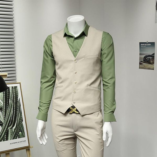 men's vests men 2021 summer suits thin casual fashion beige slim style wedding groom business man plus size 56 vest, Black;white
men's vests men 2021 summer suits thin casual fashion beige slim style wedding groom business man plus size 56 vest, Black;white