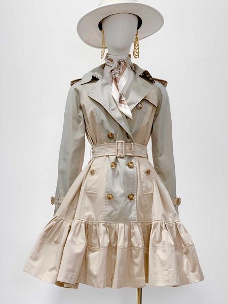 women's trench coats step out of the upper british with flowery ees and windbreaks double-breasted ladies., Tan;black
women's trench coats step out of the upper british with flowery ees and windbreaks double-breasted ladies., Tan;black