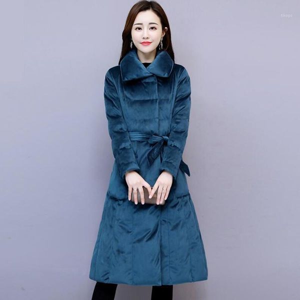 women's down & parkas 2021 winter long coat female parka fashion slim jacket belt thick gold velvet warm snow overcoat1, Black
women's down & parkas 2021 winter long coat female parka fashion slim jacket belt thick gold velvet warm snow overcoat1, Black