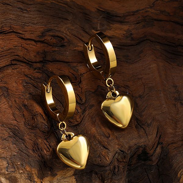 trendy gold color love heart metal dangle earrings for women fashion geometric stainless steel earring jewelry, Silver
trendy gold color love heart metal dangle earrings for women fashion geometric stainless steel earring jewelry, Silver