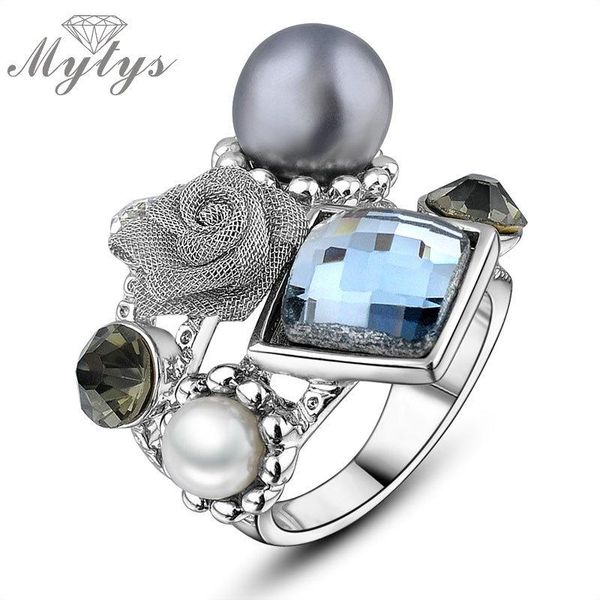 cluster rings mytys fashion grey rose and pearl adorn charm ring for women trendy jewelry accessories gift r851, Golden;silver
cluster rings mytys fashion grey rose and pearl adorn charm ring for women trendy jewelry accessories gift r851, Golden;silver