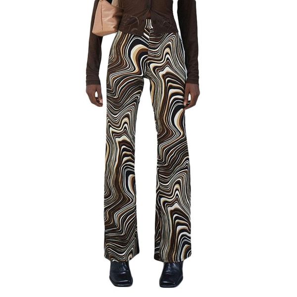 women's jeans summer fall female water ripple print long pants high waist flared straight-leg trousers, Blue
women's jeans summer fall female water ripple print long pants high waist flared straight-leg trousers, Blue