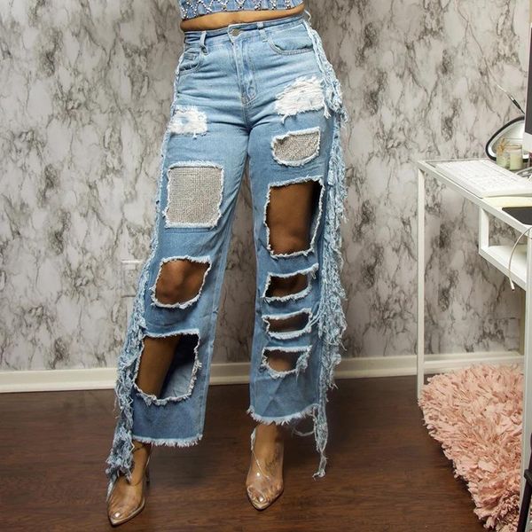 ripped jeans women drilling light blue women's straight-leg pants girls casual tassel wide leg denim trousers
ripped jeans women drilling light blue women's straight-leg pants girls casual tassel wide leg denim trousers