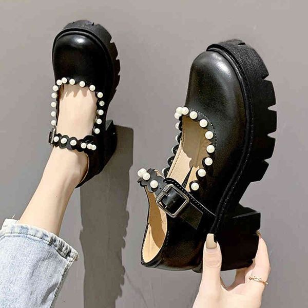 dress shoes rimocy buckled pearls strap women retro-thick shoes in high heels mary jane leather woman women's platform 65sn, Black
dress shoes rimocy buckled pearls strap women retro-thick shoes in high heels mary jane leather woman women's platform 65sn, Black