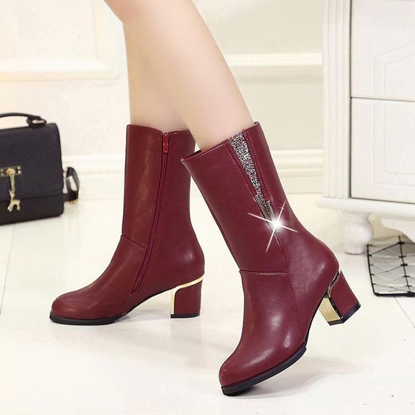 cresfimix women classic wine red pu leather autumn heel boots lady casual black comfort winter e6403
cresfimix women classic wine red pu leather autumn heel boots lady casual black comfort winter e6403