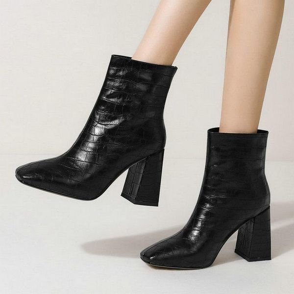 boots black white brown women ankle faux leather ladies square high heel quality toe women's plus size
boots black white brown women ankle faux leather ladies square high heel quality toe women's plus size