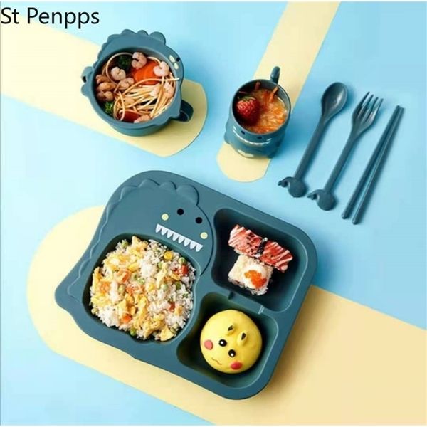 6pcs/set baby children's tableware products feeding set cartoon plates kids dishes children training eating food bowl spoon fork 211026
6pcs/set baby children's tableware products feeding set cartoon plates kids dishes children training eating food bowl spoon fork 211026