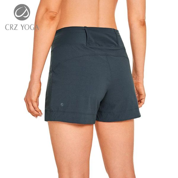 running shorts crz yoga women's lightweight hiking workout travel quick-dry athletic with zip pockets - 4 inches, Black;blue
running shorts crz yoga women's lightweight hiking workout travel quick-dry athletic with zip pockets - 4 inches, Black;blue